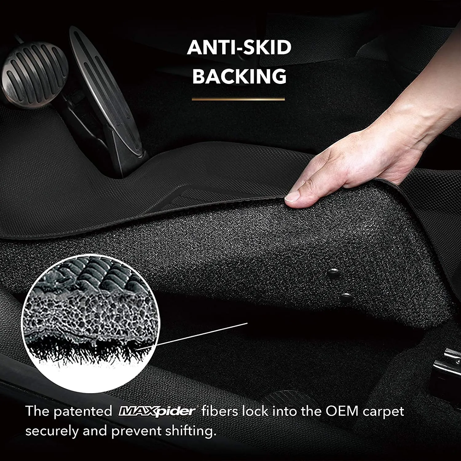 2018-21 Jeep Wrangler JLU 3D MAXpider All-Weather Floor Mats Custom Fit Car Floor Liners, Kagu Series (1st & 2nd Row, Black)