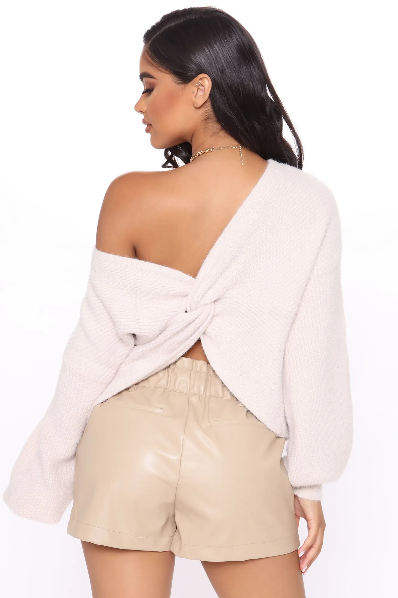 All In A Twist Back Sweater - Alpaca