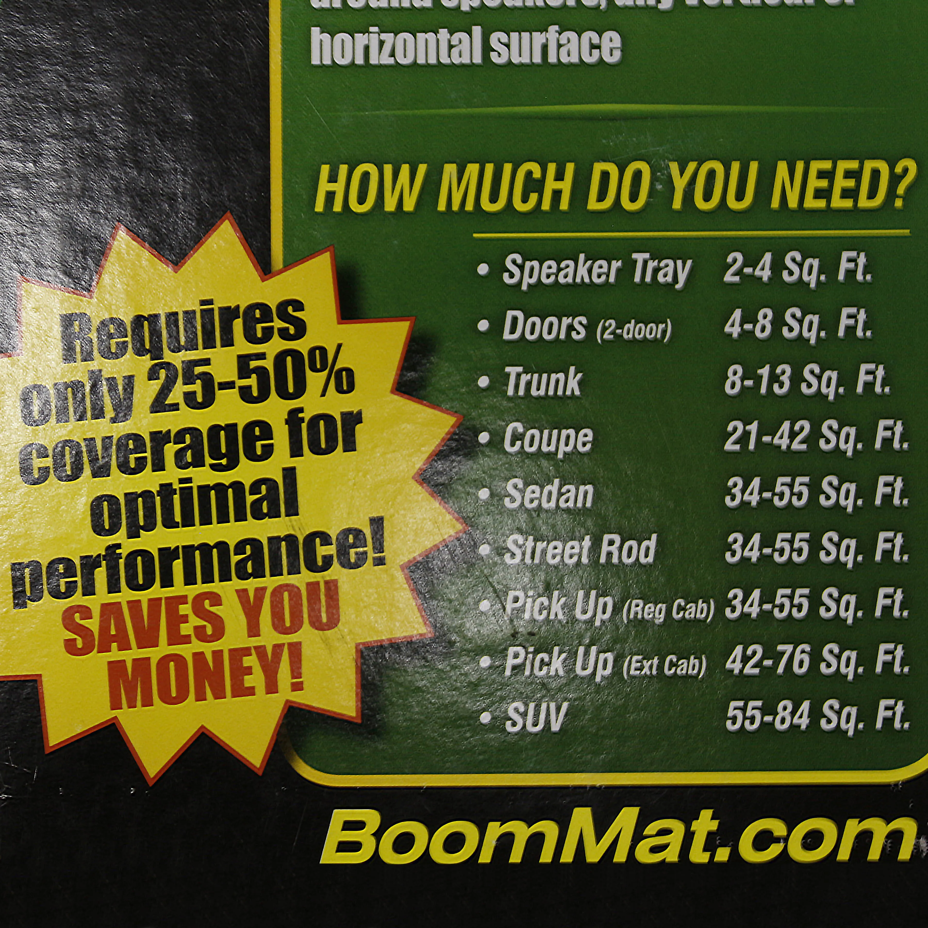 Design Engineering Boom Mat Performance Acoustic Material 2mm 30 Sheets 050214