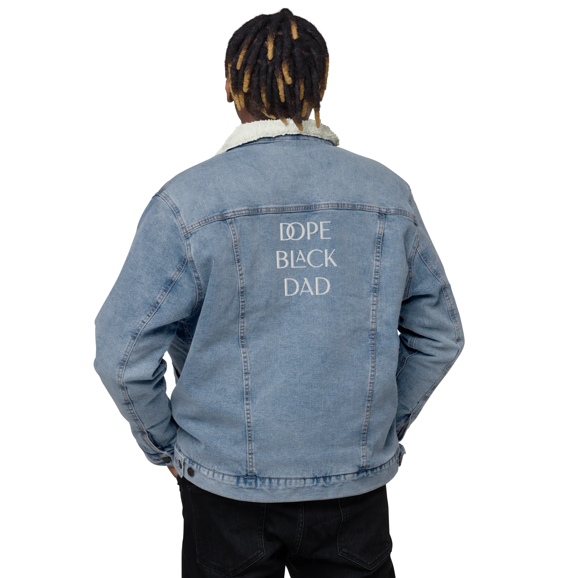 Dope Black Dad Sherpa Denim Jacket