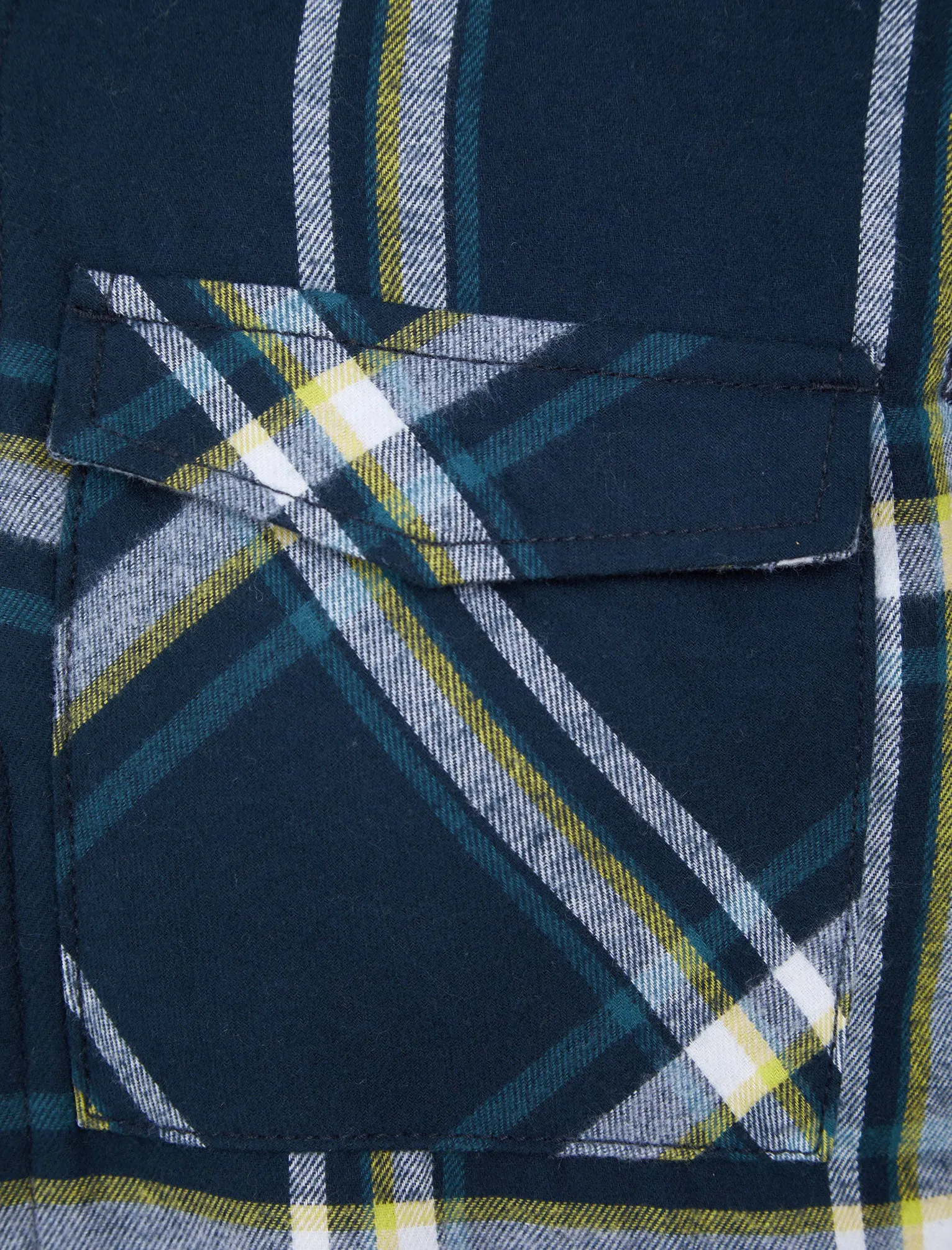 Hesperus Quilted Cotton Flannel Checked Overshirt Jacket in Sky Captain Navy - Tokyo Laundry