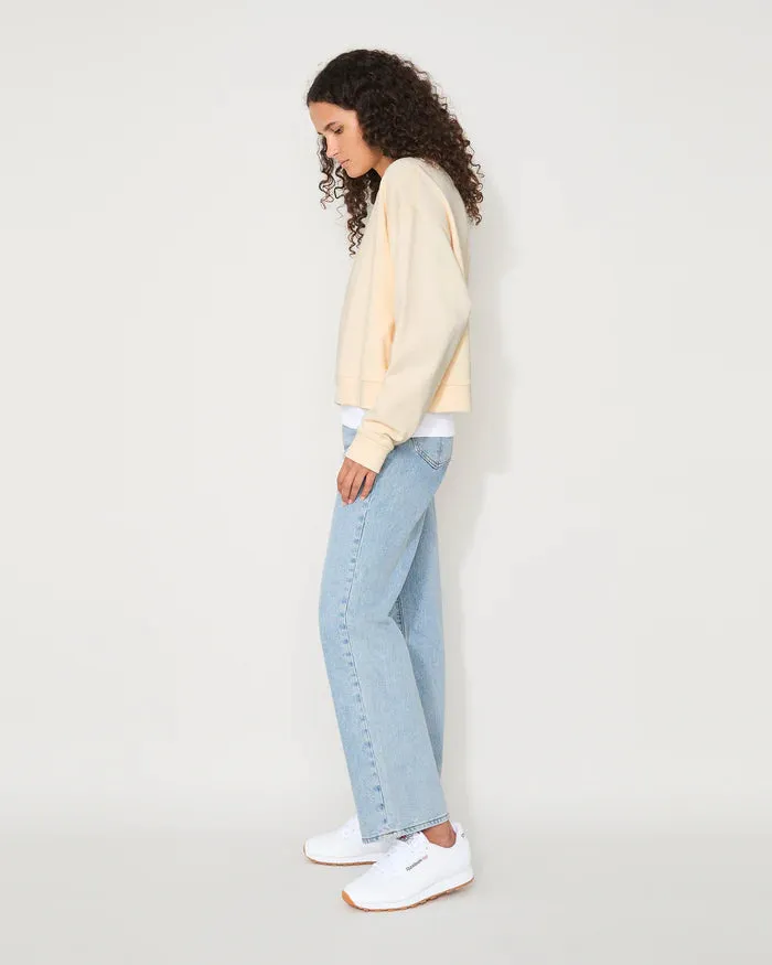 Jac   Mooki Essential Crop Sweatshirt - Butter Cream