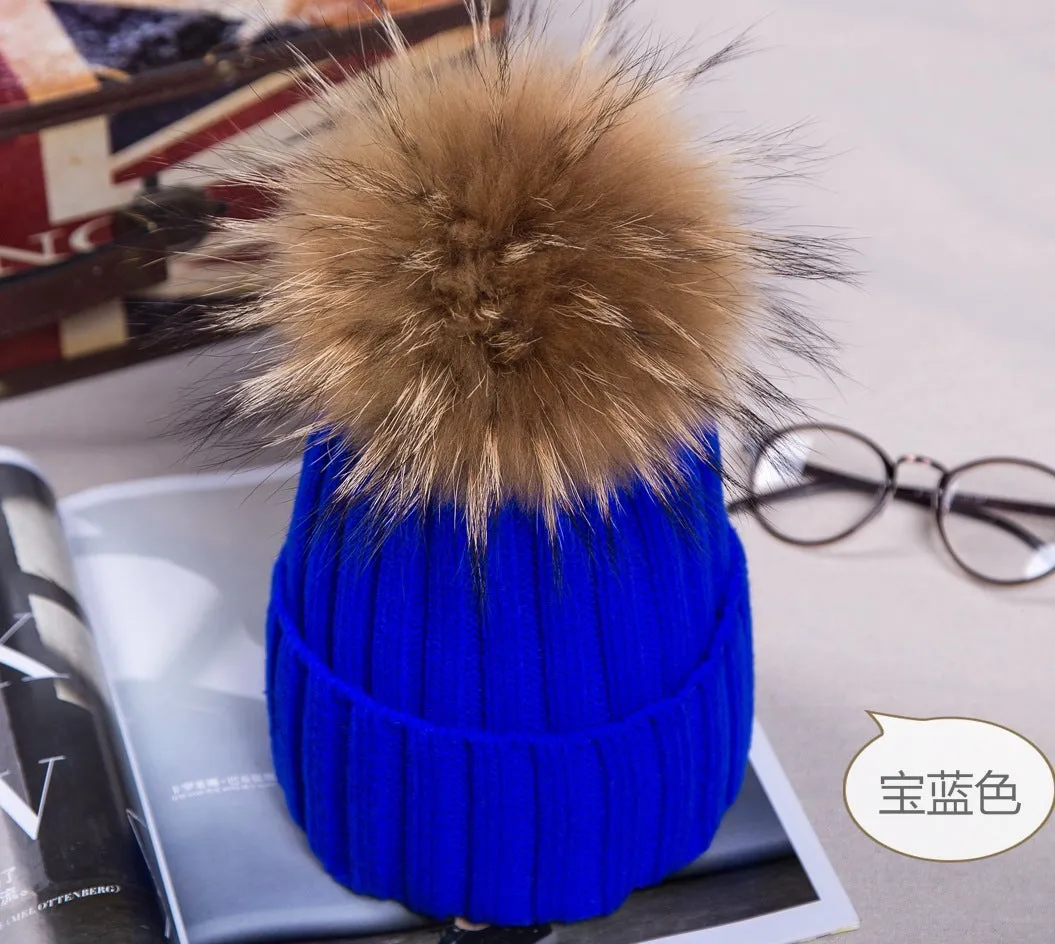 Warm Winter Knit Beanie Hats  Autumn Curling Ear Protection Korean Style Plush Ball Woolen Unisex