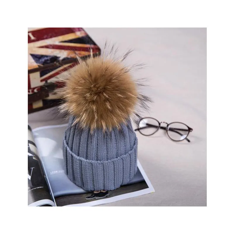 Warm Winter Knit Beanie Hats  Autumn Curling Ear Protection Korean Style Plush Ball Woolen Unisex