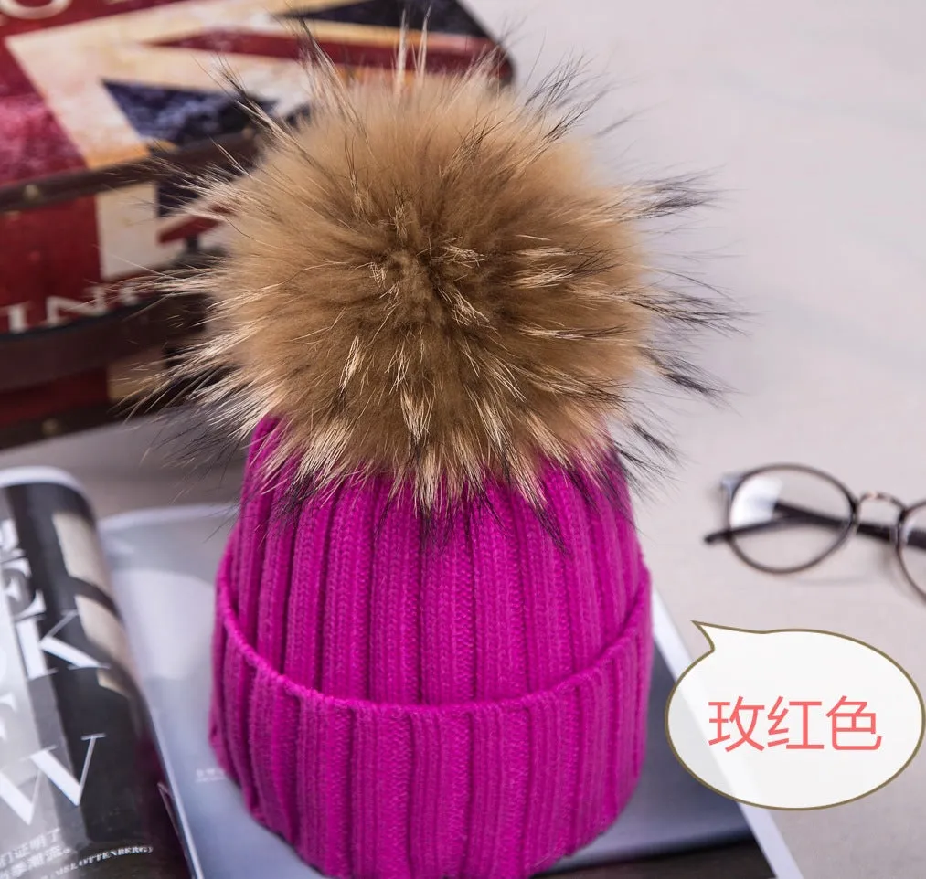 Warm Winter Knit Beanie Hats  Autumn Curling Ear Protection Korean Style Plush Ball Woolen Unisex