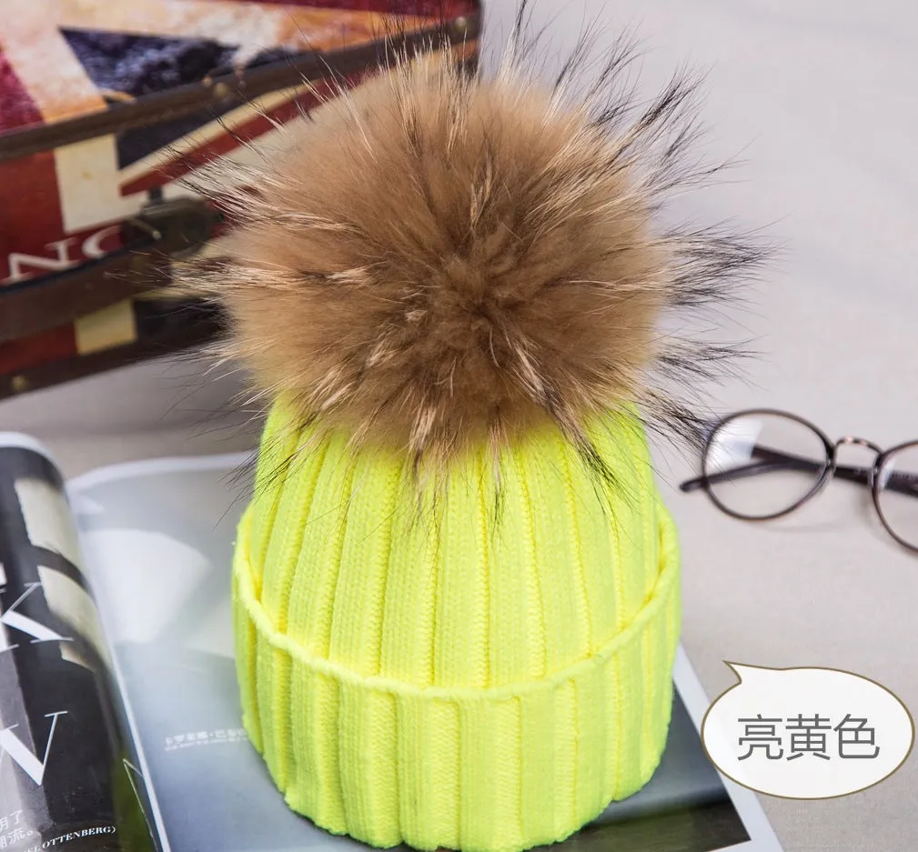 Warm Winter Knit Beanie Hats  Autumn Curling Ear Protection Korean Style Plush Ball Woolen Unisex
